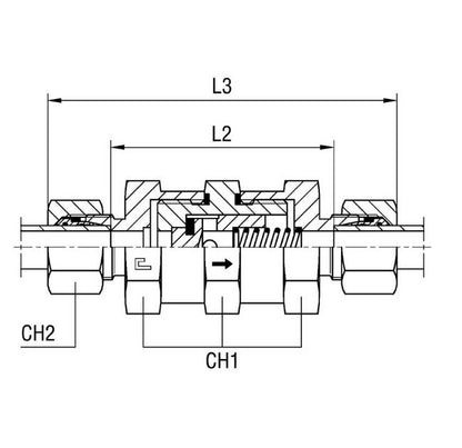 Equal Non Return Valve with B4 Ring - Image 2