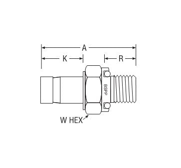 Parker BSPP Tube End Male Adapter for Metric Tube - Image 2
