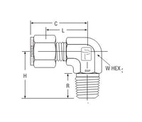 Parker CPI™/A-LOK® BSP Taper Male Elbow for Fractional Tube