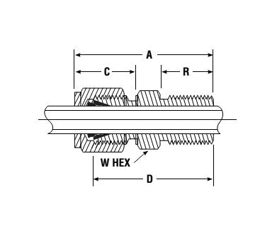 Parker CPI™/A-LOK® Thermocouple Connector for Fractional Tube with NPT Pipe Thread 1/4 - Image 2