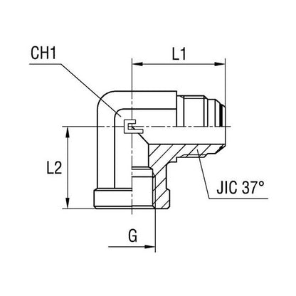 Parker CPI™/A-LOK® NPT Female Elbow for Fractional Tube - Image 1