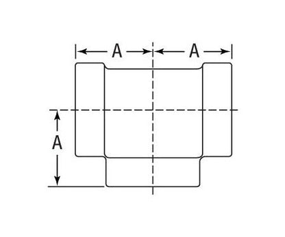 Class 300 Malleable Iron Straight Tee - 1/2" (15 DN) - Image 2