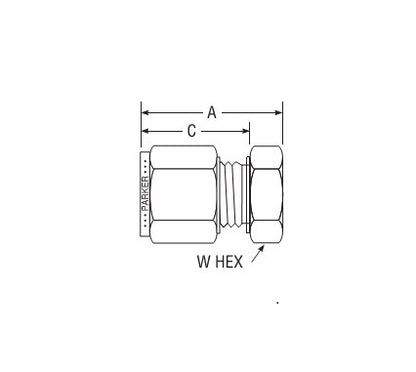 Parker CPI™/A-LOK® Metric Tube Cap - 20.0mm - Image 2