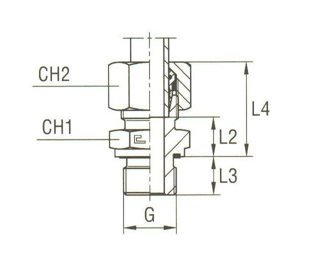 Heavy Duty Male Stud Coupling with Elastomer Seal BSP Thread - Carbon Steel - Image 2