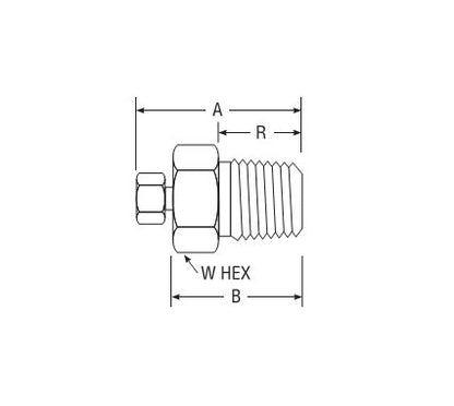 Parker CPI™/A-LOK® Low Dead Volume Male Connector for Fractional Tube - Image 2