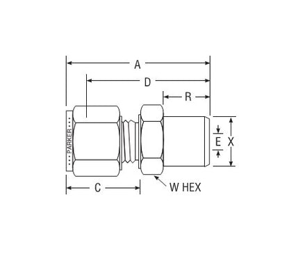 Parker CPI™/A-LOK® Buttweld Connector for Metric Tube 3.0mm - Image 2