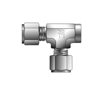Parker CPI™/A-LOK® NPT Female Run Tee for Fractional Tube - Image 1