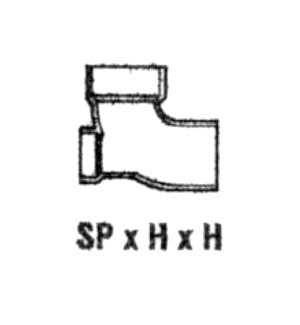 Street Low Heel Inlet PVC DWV Fitting 1/4 Bend 3x3x2 - Image 1