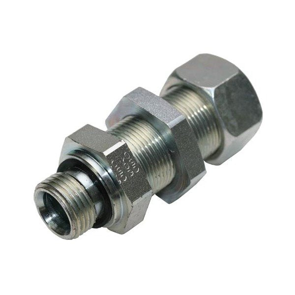 Stainless Steel Bulkhead Connection with Elastomer Seal BSP Parallel Fitting - Image 1
