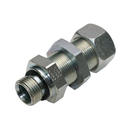 Stainless Steel Bulkhead Connection with Elastomer Seal BSP Parallel Fitting - Image 1