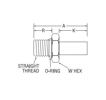 Parker CPI™ Tube End to SAE Straight Thread Adapter 3/8 in for Fractional Tube - Image 2