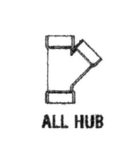 Schedule 80 PVC Upright Combination Wye & 1/8 Bend, 3 inches