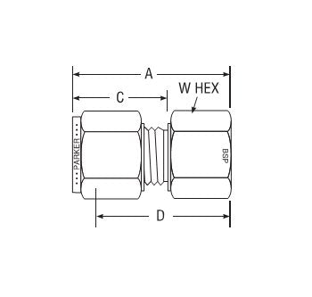 Parker CPI™/A-LOK® BSP Taper Female Connector for Metric Tube - 6.0mm x 1/4" - Image 2