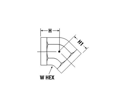 Parker Female Elbow 45° FVE for Fractional Tube - Instrumentation Pipe Fitting - Image 2