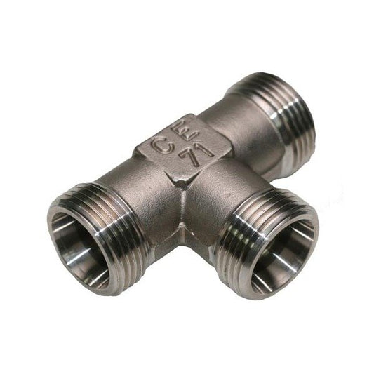 Stainless Steel Equal Tee - Heavy Duty DIN 2353 Compression Fitting - Image 1