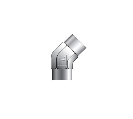 45 Degree Elbow Socket Weld Tube Fitting, 1/2" Tube OD - Image 1