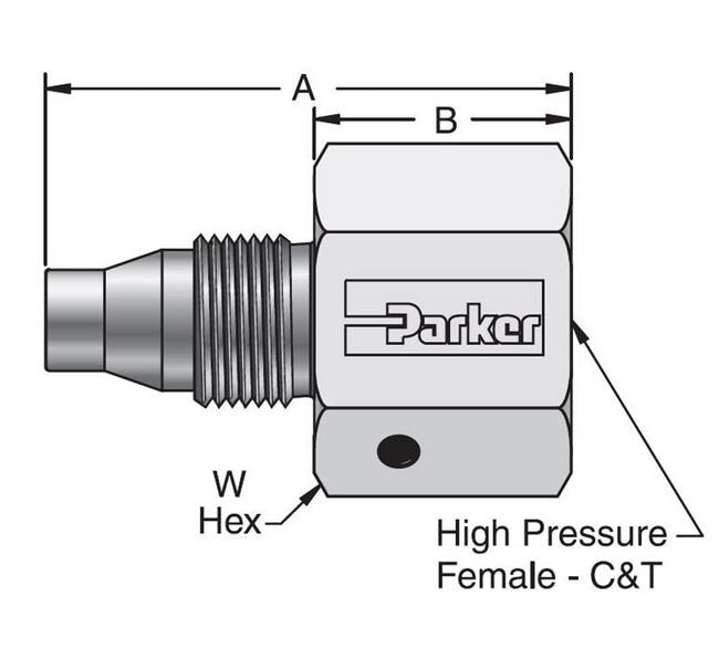 Parker Hannifin HF GM7 MPI™ Male End to High Pressure C&T Port Fitting - Image 2