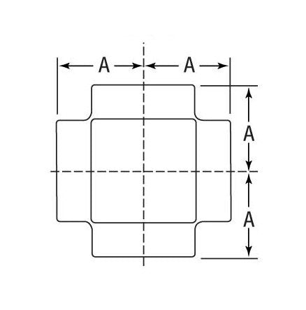 Cross Malleable Iron Fitting Class 300 (XS/XH) - 1/4 NPS - Image 2