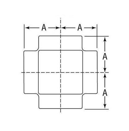 Cross Malleable Iron Fitting Class 300 (XS/XH) - 1/4 NPS - Image 2