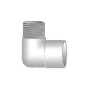 Schedule 40 PVC 90-Degree Street ELL Fitting, 1-1/4 inches, MIPT x Slip - Image 1