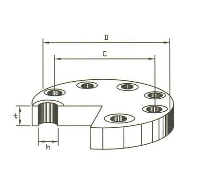 DIN PN10 Carbon Steel Blind Flanges - 36" Size - Image 2