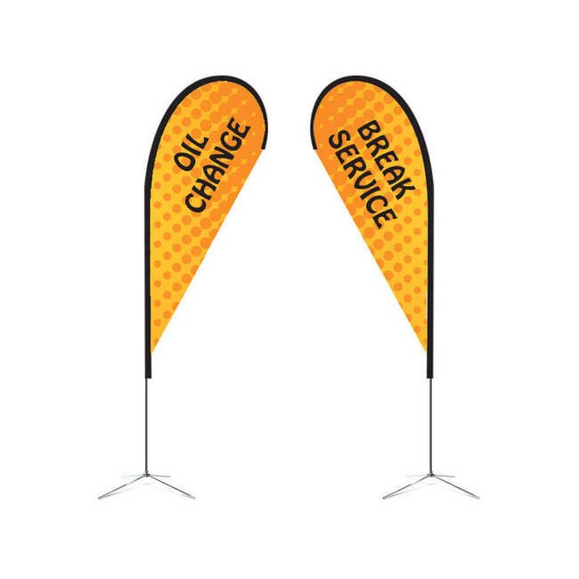 11.4ft Double-Sided Teardrop Flag Kit - Image 1