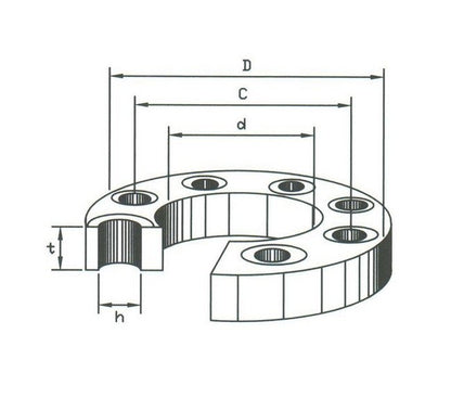 Stainless Steel Flat Faced Slip-On Flange DIN PN16 - 16" - Image 2