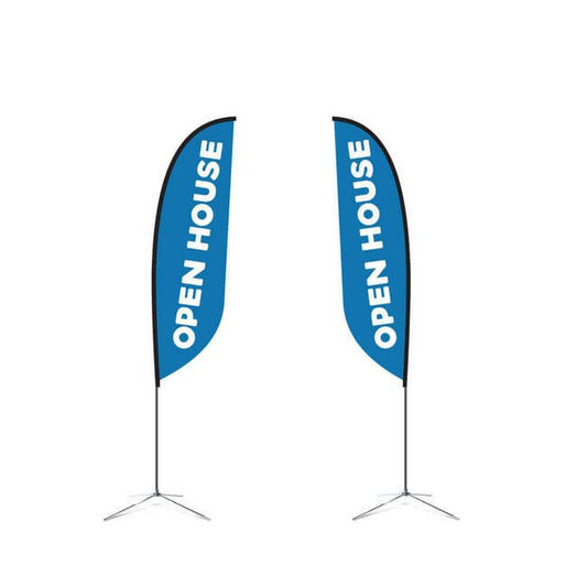 Megastore 13.5ft Double-Sided Tear Drop Flag Kit - Image 1