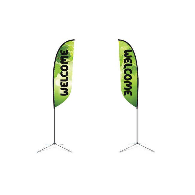 Megastore 10.4ft Dual-Sided Feather Flag Kit - Image 1
