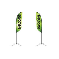 Megastore 10.4ft Dual-Sided Feather Flag Kit