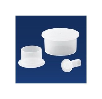Polyethylene Flanged Cap for Straight Threads - 7/16 in - Image 1