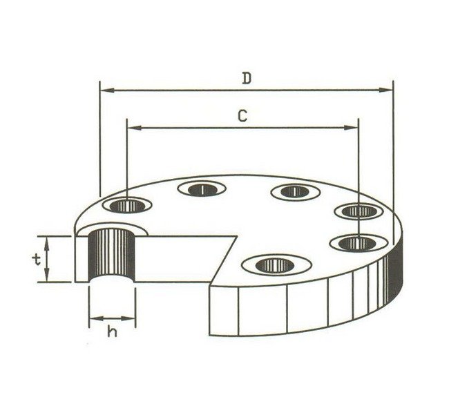 JIS 5K Steel Blind Flanges - Carbon Steel, Size 250 - 10" - Image 2