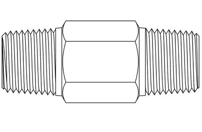 Brass Fixed Flow Control Ball Type NPT Nipple - Image 2