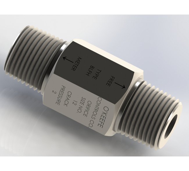 High Pressure Fixed Flow Control - Ball Type NPT Nipple - Image 1
