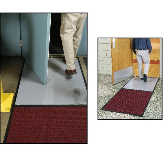 Charcoal SBR Backed Clean Stride Mat - 26.5 x 63.5 Inches - Image 1