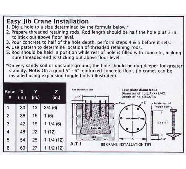 Heavy-Duty Floor-Mounted Jib Crane - Image 2