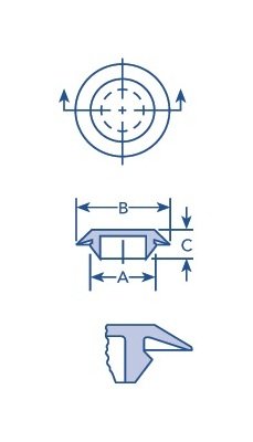 Flush Low Density Polyethylene Sheet Metal Hole Plug - Image 2