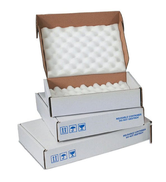 12 Inch Foam-Lined White Corrugated Box - Image 1