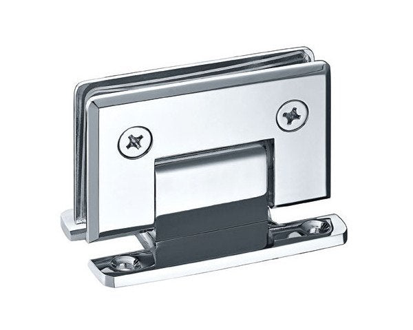 Bright Chrome Beveled Edge Solid Brass Shower Door Hinge - Image 1