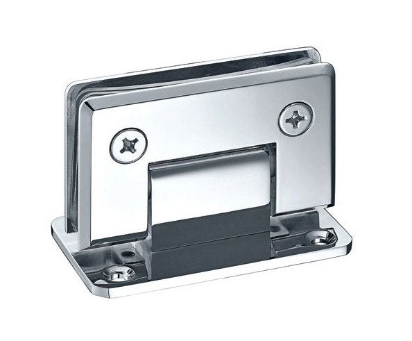Bright Chrome Beveled Edge Brass Shower Door Hinge - Image 1