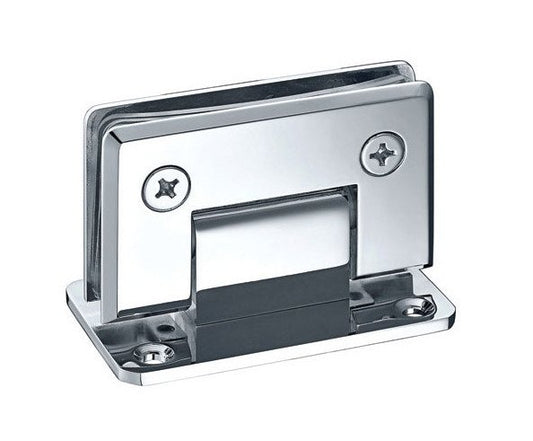 Bright Chrome Beveled Edge Brass Shower Door Hinge - Image 1