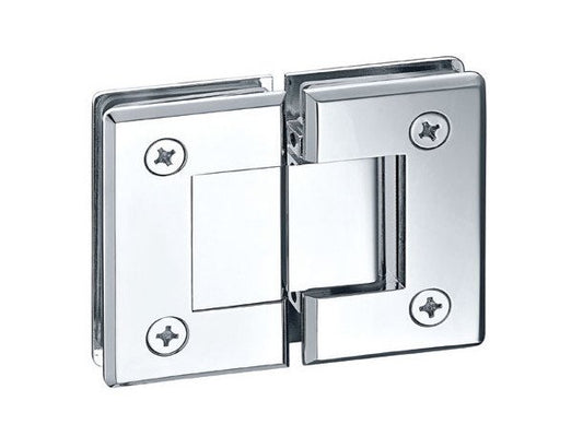 Heavy Duty Solid Brass Beveled Edge Bright Chrome Shower Door Hinge - Image 1