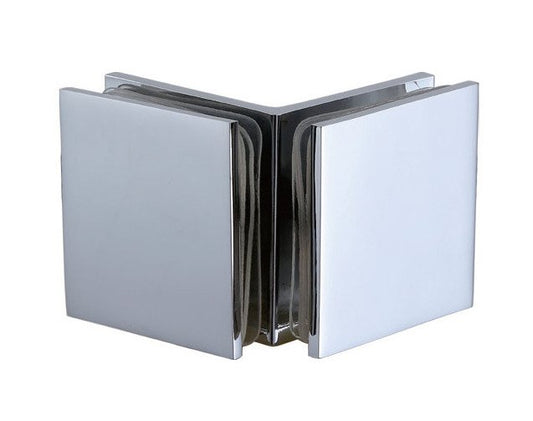 Strybuc Square Edge Solid Brass Bright Chrome Finish Shower Door Glass Clamp - Image 1