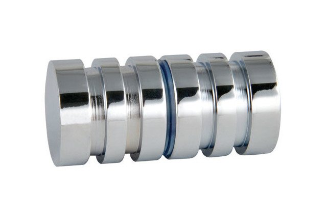 Solid Brass Brushed Nickel Finish Shower Door Pull Knob - Strybuc - Image 1