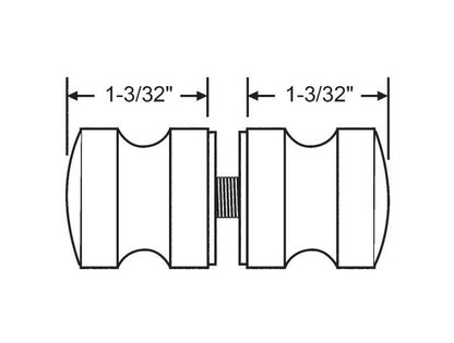Brushed Nickel Solid Brass Shower Door Pull Knob - Image 2