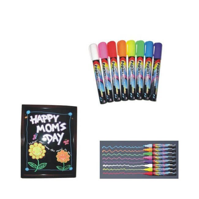 Megastore 22.5 x 28.5 Inch Writable Area Framed Chalkboard - Image 2