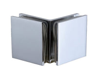 Brushed Nickel Square Edge Solid Brass Shower Door Glass Clamp
