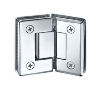 Bright Chrome Beveled Edge Solid Brass Shower Door Hinge