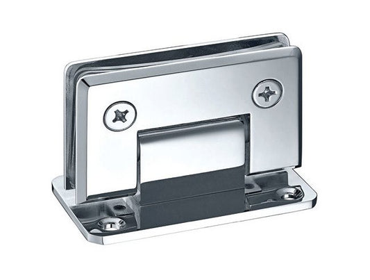 Heavy Duty Beveled Edge Solid Brass Shower Door Hinge, Brushed Nickel Finish - Image 1