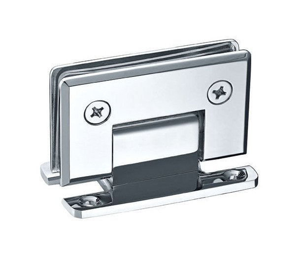 Heavy Duty Beveled Edge Solid Brass Shower Door Hinge - Brushed Nickel Finish - Image 1